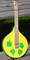 Mandolin decorated with tempra paint